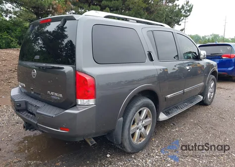 2012 Nissan Armada Platinum из США, поврежденный, VIN 5N1BA0NE2CN617896